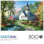 Buffalo Games - Dominic Davison - Little White Chapel - 500 Piece Jigsaw Puzzle for Adults -Challenging Puzzle Perfect for Game Nights - Finished Size is 21.25 x 15.00