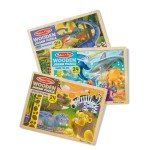 Melissa & Doug Jigsaw Puzzle Bundle (Dinosaur,Safari and Ocean) - Animal Puzzles, Wooden Jigsaw Puzzles For Kids Ages 3+