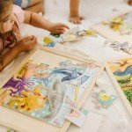 Melissa & Doug Jigsaw Puzzle Bundle (Dinosaur,Safari and Ocean) - Animal Puzzles, Wooden Jigsaw Puzzles For Kids Ages 3+