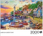 Buffalo Games - Dominic Davison - American Harbor Town - 2000 Piece Jigsaw Puzzle for Adults -Challenging Puzzle Perfect for Game Nights - Finished Size is 38.50 x 26.50