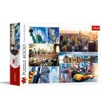 Trefl New York Collage 4000 Piece Jigsaw Puzzle Red 54"x38" Print, DIY Puzzle, Creative Fun, Classic Puzzle for Adults and Children from 15 Years Old