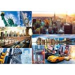Trefl New York Collage 4000 Piece Jigsaw Puzzle Red 54"x38" Print, DIY Puzzle, Creative Fun, Classic Puzzle for Adults and Children from 15 Years Old