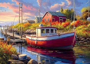 Buffalo Games - Imagine It Images - Old Boathouse - 500 Piece Jigsaw Puzzle for Adults -Challenging Puzzle Perfect for Game Nights - Finished Size is 21.25 x 15.00