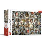 Trefl Sistine Chapel Ceiling 6000 Piece Jigsaw Puzzle Red 54"x38" Print, DIY Puzzle, Creative Fun, Classic Puzzle for Adults and Children from 15 Years Old