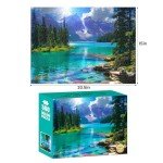 500 Pieces Puzzles for Adult Jigsaw Puzzle 500 Piece Puzzle Children Elderly Puzzle Mountain Forest Lake Puzzle Gift for Mom Dad Family Friend Family Activity Games Home Decor Wall Art 20.5x15IN
