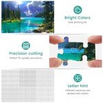 500 Pieces Puzzles for Adult Jigsaw Puzzle 500 Piece Puzzle Children Elderly Puzzle Mountain Forest Lake Puzzle Gift for Mom Dad Family Friend Family Activity Games Home Decor Wall Art 20.5x15IN