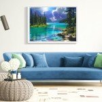 500 Pieces Puzzles for Adult Jigsaw Puzzle 500 Piece Puzzle Children Elderly Puzzle Mountain Forest Lake Puzzle Gift for Mom Dad Family Friend Family Activity Games Home Decor Wall Art 20.5x15IN