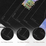 Lavievert 1500 Piece Jigsaw Puzzle Mat Roll Up with Unique Auxiliary Line Design, Portable Puzzle Board for Adults & Kids, Non-Slip Puzzle Keeper Storage Saver for 1500 1000 500 Piece Puzzles