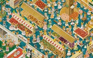 Pintoo Jigsaw Puzzles 4000 Piece for Adults - Smart - The Market Beautiful Plastic Puzzle for Home Decor Zero Dust Easy Storage [H1776]