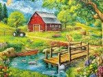 500 Piece Puzzle for Adults - Spring Farm