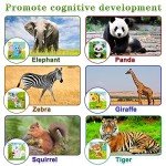 Aitey Set of 6 Toddler Puzzles Ages 2-4, Wooden Jigsaw Puzzles for Kids Ages 3-5, Puzzles for Toddlers 2 3 4 Year Old, Kids Puzzle Toys with Animal Patterns Educational Toys for Boys and Girls