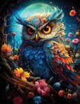 Majestic Value Brand 500 Piece Adult Puzzle of a Colorful Mystical Owl