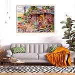 HUADADA Jigsaw Puzzles for Adults 1000 Pieces, Beach Shop Interlock Perfectly No Dust, Home Decors Family Challenge Toys for Men Women Elders Seniors (27.5"x19.6"), 1:1 Poster