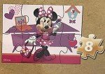 Disney Minnie Mouse 5 Wood Jigsaw Puzzles in Wood Storage Box