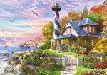 Educa - Lighthouse at Rock Bay - 4000 Piece Jigsaw Puzzle - Puzzle Glue Included - Completed Image Measures 53.5" x 37.75" - Ages 14+ (17677)