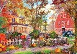Buffalo Games - Dominic Davison - Autumn Farmhouse - 500 Piece Jigsaw Puzzle For Adults -Challenging Puzzle Perfect for Game Nights - Finished Size is 21.25 x 15.00