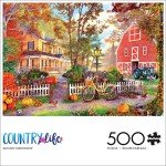 Buffalo Games - Dominic Davison - Autumn Farmhouse - 500 Piece Jigsaw Puzzle For Adults -Challenging Puzzle Perfect for Game Nights - Finished Size is 21.25 x 15.00
