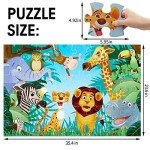 Jumbo Floor Puzzle for Kids Animal Jigsaw Large Puzzles 48 Piece Ages 3-6 for Toddler Children Learning Preschool Educational Development Toys 4-8 Years Old Birthday Gift for Boys and Girls
