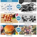500 Piece Puzzle for Adults, Hamburger Jigsaw Puzzles, Youths Favorite Foods Puzzles 500 Pieces, Birthday and Barious Holiday Party for Family Kids and Adults, Funny Puzzle for Adults, 20.5x15 in