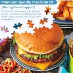 500 Piece Puzzle for Adults, Hamburger Jigsaw Puzzles, Youths Favorite Foods Puzzles 500 Pieces, Birthday and Barious Holiday Party for Family Kids and Adults, Funny Puzzle for Adults, 20.5x15 in