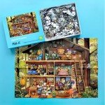 500 Piece Puzzles for Adults - Jigsaw Puzzles - Bear Cabin - Designed by Bigelow Illustrations