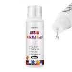 YAKAMOZ Updated Jigsaw Puzzle Glue with New Sponge Head for Adults Clear Water-Soluble Special Craft Puzzle Glue Quick Dry for 1000/1500/3000 Pieces of Puzzle,120ML