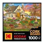 RoseArt - Kodak Premium Cork - Lakeside Home - 1000 Piece Jigsaw Puzzle for Adults