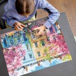 500 Pieces Jigsaw Puzzles for Adults, Beautiful Spring Street Puzzle for Adults Children Elderly, Recycled Paper Puzzle 500 Pieces, Glossy, Sturdy Pieces Challenging Family Game (20.5x15in)