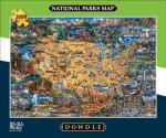 Buffalo Games - Dowdle - National Parks Map - 2000 Piece Jigsaw Puzzle for Adults Challenging Puzzle Perfect for Game Nights - Finished Size is 38.50 x 26.50