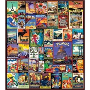 White Mountain Puzzles Travel The World - 500 Piece Jigsaw Puzzle