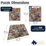 White Mountain Puzzles Travel The World - 500 Piece Jigsaw Puzzle