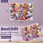 500 Pieces Jigsaw Puzzles for Adults–Colorful Beach Shells Puzzle for Adults Children Elderly–Recycled Paper Puzzle 500 Pieces–Glossy, Sturdy Pieces Challenging Family Game Great Gift Idea (20.5x15in)