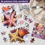 500 Pieces Jigsaw Puzzles for Adults–Colorful Beach Shells Puzzle for Adults Children Elderly–Recycled Paper Puzzle 500 Pieces–Glossy, Sturdy Pieces Challenging Family Game Great Gift Idea (20.5x15in)