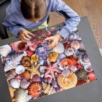 500 Pieces Jigsaw Puzzles for Adults–Colorful Beach Shells Puzzle for Adults Children Elderly–Recycled Paper Puzzle 500 Pieces–Glossy, Sturdy Pieces Challenging Family Game Great Gift Idea (20.5x15in)