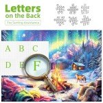 Blueforest 1000 Piece Jigsaw Puzzle for Adults - Winter's Night Bonfire | Challenging Northern Lights Puzzle | Hard Impossible Difficult Family Fun Puzzles for Adults