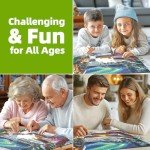 Blueforest 1000 Piece Jigsaw Puzzle for Adults - Winter's Night Bonfire | Challenging Northern Lights Puzzle | Hard Impossible Difficult Family Fun Puzzles for Adults