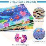 BenBen Puzzles for Kids Ages 4-6, 6 Pack 24 Piece Wooden Jigsaw Puzzles for Toddlers Ages 3-5, Preschool Learning Educational Toys for Boys Girls