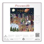 Galison Presentville 500 Piece Holiday Foil Puzzle Featuring Beautiful Artwork of A Cozy and Festive City Scene by Joy Laforme
