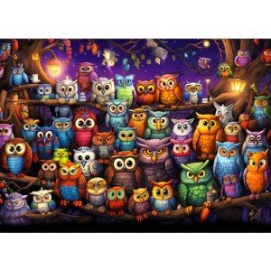 TangComplete - Owl Family Puzzle for Adults 1000 Pieces, Jigsaw Puzzles for Adults 1000 Piece, Puzzle for Adults, Adults Challenging Game Toys, Impossible Puzzle, Family Decoration Puzzle