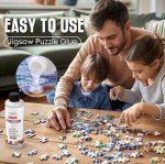 YAKAMOZ Updated Jigsaw Puzzle Glue with Applicator for Adults Clear Water-Soluble Special Craft Puzzle Glue, Non-Toxic and Quick Dry for 3000/4500/5000 Pieces of Puzzle,200ML