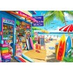 Beach Shop Puzzles for Adults 1000 Pieces Summer Surf Shack Puzzle for Adults Jigsaw Puzzles 1000 Pieces with Letters on Back Hard Impossible Difficult challenging Family Puzzle (27.5"x19.6")