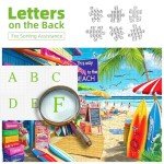 Beach Shop Puzzles for Adults 1000 Pieces Summer Surf Shack Puzzle for Adults Jigsaw Puzzles 1000 Pieces with Letters on Back Hard Impossible Difficult challenging Family Puzzle (27.5"x19.6")