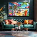 Beach Shop Puzzles for Adults 1000 Pieces Summer Surf Shack Puzzle for Adults Jigsaw Puzzles 1000 Pieces with Letters on Back Hard Impossible Difficult challenging Family Puzzle (27.5"x19.6")