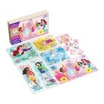 Spin Master Games, Disney Princess Puzzles, 7-Pack, Jigsaw Kids Puzzles, 12, 16, & 24 Pieces, Featuring Ariel, Tiana, Rapunzel, Pocahontas, Storage Tray, Easter Basket Stuffers, for Ages 4 & Up