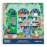 Good Puzzle Co Bookshop Cats – 500 Piece Jigsaw Puzzle Featuring Beautiful Artwork of A Cozy Bookshop Storefront with Cats