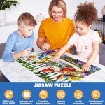 500 Pieces Puzzle for Adults | Bath Birds Large Piece Puzzle | Recycled Cardboard Jigsaw Puzzle 500 Pieces | Challenging Game Home Decor Birthday Party Gift Toy for Adults Kids Seniors 20.5 * 15 in