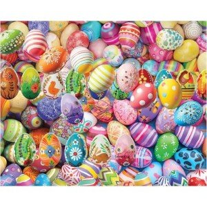 White Mountain Easter Puzzles 1000 Pieces Spring Collage Jigsaw Puzzle for Adults and Families - Easter Eggs