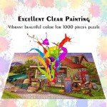 HUADADA Jigsaw Puzzles for Adults 1000 Pieces, Country Store Interlock Perfectly Letter on Back No Dust, Home Decor Birthday Party Toy for Men Women Elders Seniors (27.5"x19.6"), 1:1 Poster