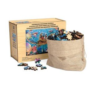 Buffalo Games - Tiny Bubbles Wood Puzzle - Standard Cut Jigsaw Pieces - 500 Piece Jigsaw Puzzle - Ages 14 and Up