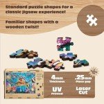 Buffalo Games - Tiny Bubbles Wood Puzzle - Standard Cut Jigsaw Pieces - 500 Piece Jigsaw Puzzle - Ages 14 and Up